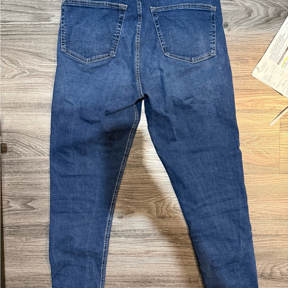 Topshop Dark Blue Skinny Jeans